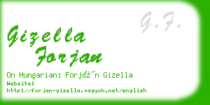 gizella forjan business card